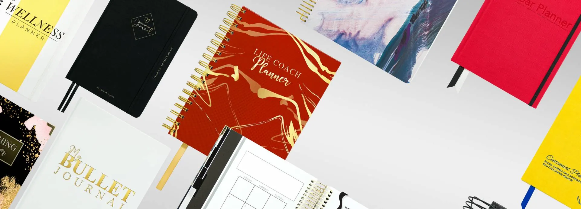 Planners and journals print samples