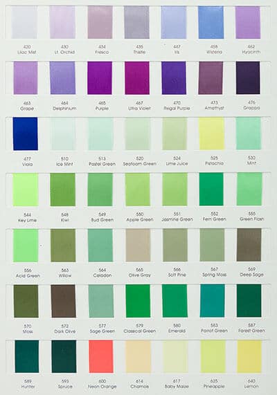 Ribbons swatches