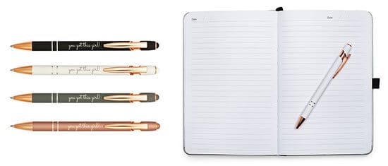 Bella Metal Pens & Journal