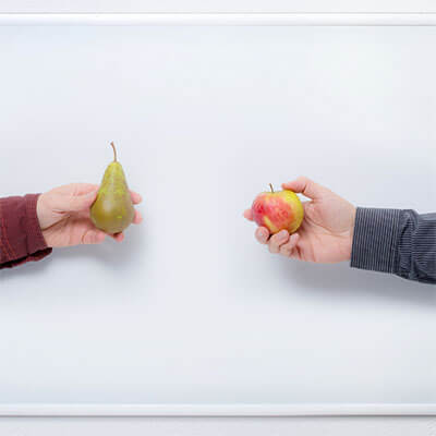 Comparing a pear to an apple 