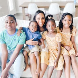 Kamry Vance with children