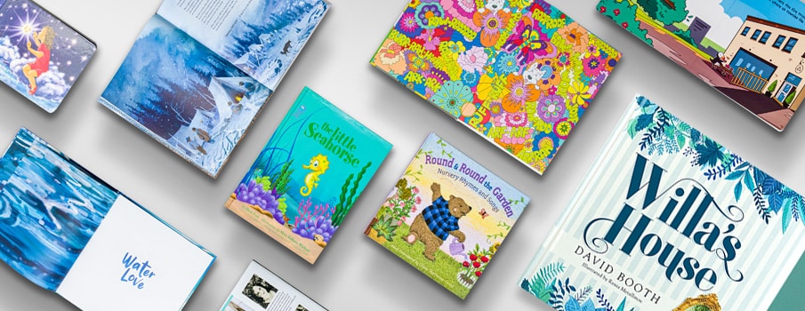 collage made of children's book covers