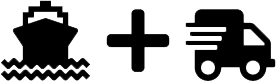 Sea and land shipping icon