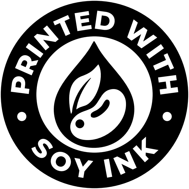 Printed with soy ink