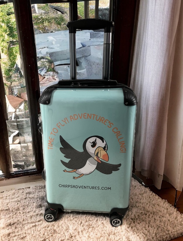 Chirp on MyLuggy suitcase