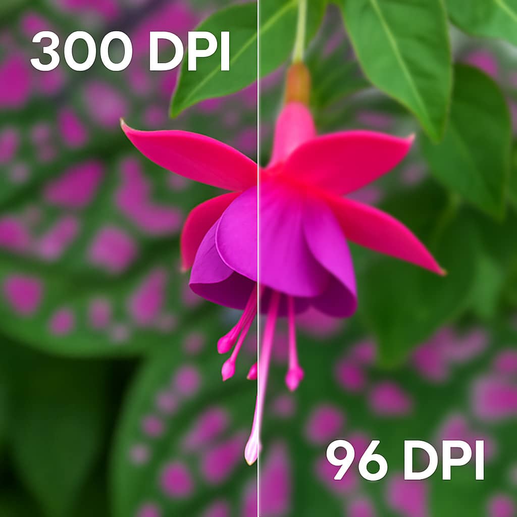 300 DPI vs 96 DPI